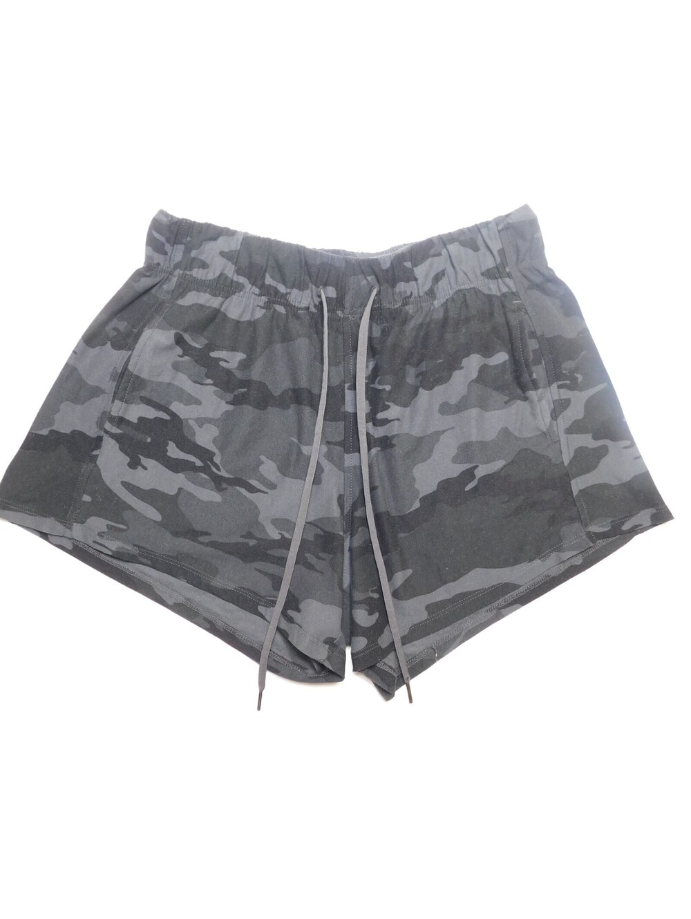 Athletic Works Women's XS (0-2) Camo Running Shorts Gray Black Camouflage Gym